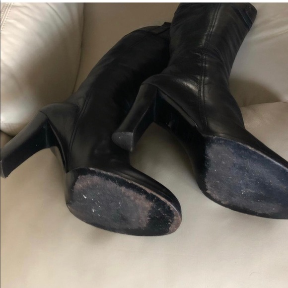 Burberry Black Leather Riding Boots 9M EUC - Picture 5 of 8